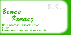 bence kamasz business card